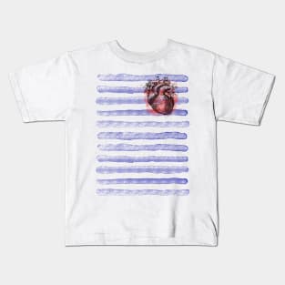 striped heart Kids T-Shirt